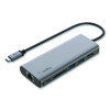 Connect 6-In-1 Usb-C Multiport Adapter Hub, 6-Port, Gray