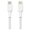 Boost Charge Braided Usb-C To Usb-C Cable, 3.3 Ft, White