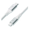 Boost Charge Braided Usb-C To Usb-C Cable, 6.6 Ft, White
