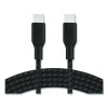 Boost Charge Braided Usb-C To Usb-C Cable, 100 W Power Delivery, 6.6 Ft, Black