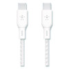 Boost Charge Braided Usb-C To Usb-C Cable, 100 W Power Delivery, 6.6 Ft, White, 2/Pack