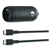 Boost Charge Usb-Pd Car Charger + Usb-C To Usb-C Cable, 30 W, Usb-C, Black
