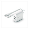 Boost Charge Dual Usb-A Wall Charger + Lightning To Usb-A Cable, White