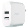 Boost Charge Dual Usb-A Wall Charger + Lightning To Usb-A Cable, White