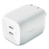 Boost Charge Pro Dual Usb-C Gan Wall Charger With Pps, White