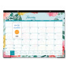Reflections Desk Pad Calendar, Floral Artwork, 22 x 17, Assorted Sheet Colors, Black Binding, 12-Month (Jan To Dec): 2026