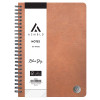 Asmbld Faux Leather Wirebound Notebook, 1-Subject, Medium/College Rule, Tan Cover, (80) 8.5 x 5.75 Sheets