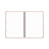Asmbld Faux Leather Wirebound Notebook, 1-Subject, Medium/College Rule, Tan Cover, (80) 8.5 x 5.75 Sheets