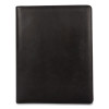 Faux-Leather Padfolio With Solar Calculator, 9 X 12 Pad, 9.75 X 12.5, Black