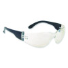 Zenon Z12 Rimless Indoor/Outdoor Optical Eyewear, Scratch-Resistant, Black Plastic Frame, Clear Polycarbonate Lens