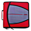Mighty Zip Tab Binder, 3 Rings, 3" Capacity, 11 X 8.5, Red