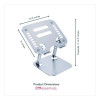 Adjustable Laptop Riser Stand, 10.62" x 9" x 1.5" To 5", Silver