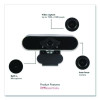 Hd Elite Portable Webcam, 1920 Pixels x 1080 Pixels, 2 Mpixels, Black