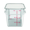 Squares Polycarbonate Food Storage Container, 8 Qt, 8.75 x 8.75 x 9, Clear, Plastic