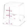 Squares Polycarbonate Food Storage Container, 8 Qt, 8.75 x 8.75 x 9, Clear, Plastic