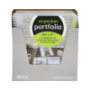 10-Pocket Poly Portfolio With Write-On Tabs, 8.5 X 11, Clear/Clear