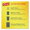Medium Drawstring Trash Bags With Clorox, 8 Gal, Lemon Fresh Bleach Scent, 0.74 Mil, 23" x 21.63", Gray, 26/Box