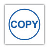 Pre-Inked Round Stamp, Copy, 0.63" Dia, Blue