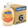 Liquid Hand Soap Pumps, Milk And Honey Scent, 7.5 Oz, 6/Carton