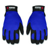 Memphis Gloves Fasguard Clarino Synthetic Leather Palm Multi-Task Gloves, 9" Long, Large, Blue/Black, Pair