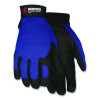 Memphis Gloves Fasguard Clarino Synthetic Leather Palm Multi-Task Gloves, 9" Long, Large, Blue/Black, Pair
