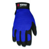 Memphis Gloves Fasguard Clarino Synthetic Leather Palm Multi-Task Gloves, 9" Long, Large, Blue/Black, Pair