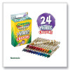 Metallic Crayons, Regular Size, 24 Assorted Colors, 24/Pack