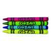 Crayons, Regular Size, 4 Assorted Colors, 4/Box, 12 Boxes/Pack