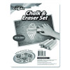 Chalk And Eraser Set, (12) White/(12) Assorted
