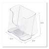 Docuholder For Countertop/Wall-Mount, Leaflet Size, 4.37w X 3.25d X 3.87h, Clear