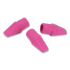 Wedge Cap Erasers, For Pencil Marks, Pink, 144/Box