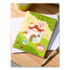 Smoko Mushroom Garden Layflat Notebook, 1-Subject, Medium/College Rule, Green/Tan/Red Cover, (72) 8 x 5 Sheets