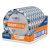 Deep Dish Paper Plate, 9.56" Dia, Blue/Yellow, 18/Pack
