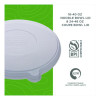Worldview 100 Percent Recycled Content Lid, 7.93" Diameter x 0.6" h, Clear, 400/Carton