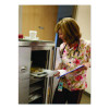 100% Recycled Content Round Plate Lids, Plastic, 9" Dia x 1.5" h, Clear, 300/Carton