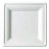 Vanguard Renewable And Compostable Sugarcane Plates, Plate, 7.87 x 7.87, White, 500/Carton
