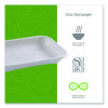 Worldview Vanguard Rectangular Container, 12 Oz, 7 x 4.75 x 1, Sugarcane Fiber, White, 400/Carton
