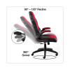 Vortex Bonded Leather Gaming Chair, Supports Up To 301 Lbs, 17.9" To 21.6" Seat Height, Red/Black Back, Black Base