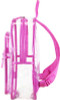 Clear With Color Trim Backpack, 11.5" x 5" x 16.5", Clear/Pink