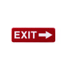 Emergency Exit Indoor/Outdoor Wall Sign, 9 x 3, Red Face, White Graphics, 2/Pack
