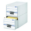 Stor/Drawer Basic Space-Savings Storage Drawers, Letter Files, 14" x 25.5" x 11.5", White/Blue