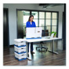 R-Kive Heavy-Duty Storage Boxes, Letter/Legal Files, 10 x 15 x 12, White/Blue, 20/Bundle