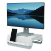 Breyta Monitor Stand, 13.94" x 11.97" x 3.23" To 5.9", White, Supports 33 Lb