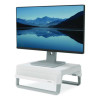 Breyta Monitor Stand, 13.94" x 11.97" x 3.23" To 5.9", White, Supports 33 Lb