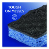 Scrunge Heavy-Duty Sponge, 2.63 x 4.25, 1" Thick, Black/Blue, 2/Pack