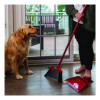 Powercorner Pet Pro Broom And Step-On Dust Pan, 48" Handle, Red/Black/Gray