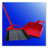 Powercorner Pet Pro Broom And Step-On Dust Pan, 56" Length, Red/Black/Gray