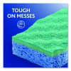 Scrunge Non-Scratch Scrub Sponge, 2.63 x 4.25, 1" Thick, Green/Blue, 2/Pack