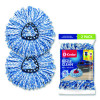 Rinse Clean Refill, Microfiber, Custom Size For Rinse Clean Mop System, Blue/White, 2/Pack, 6 Packs/Carton