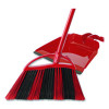 One Sweep Broom With Dustpan, 53.88" Length, Red/Black/Gray